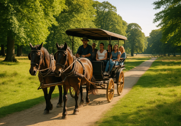 hestevognskørsel i Dyrehaven