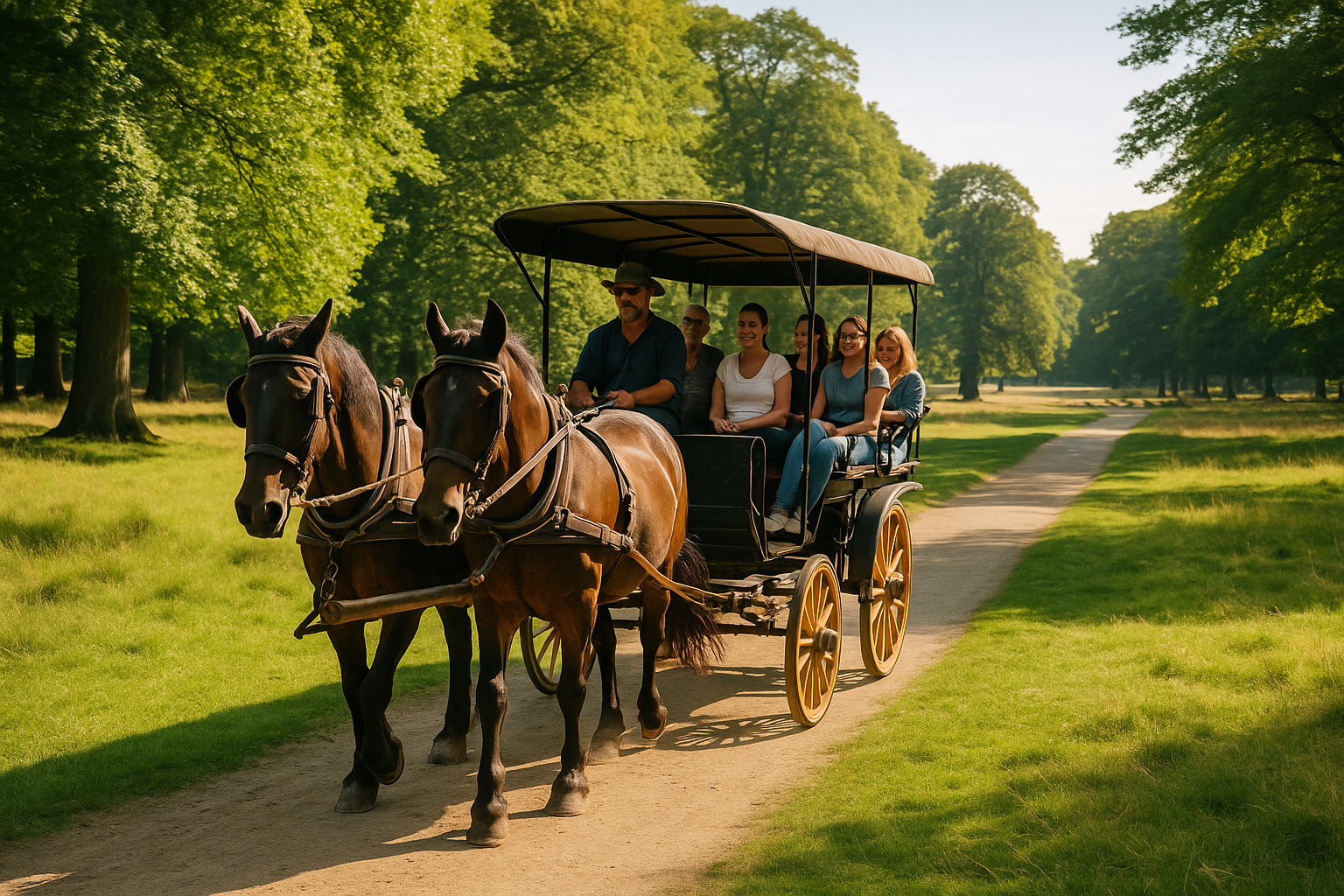 hestevognskørsel i Dyrehaven